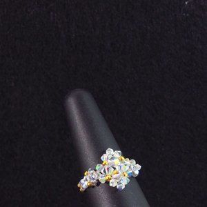 Small crystal glass ring